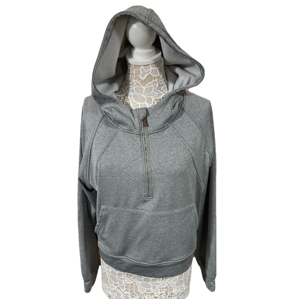 LASLULU Womens Gray Hoodie 2XL Oversized Athleisure Pullover Thumb Holes